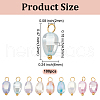 100Pcs Opaque Baking Painted Crackle Glass Melon Seed Charms PALLOY-HY00013-2