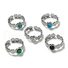 304 Stainless Steel Open Cuff Rings STAS-Z060-15P-1