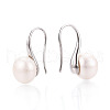 Brass Natural Pearl Dangle Earrings PEAR-N020-08C-2