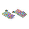 Rainbow Color Alloy Charms PALLOY-S180-255-NR-3