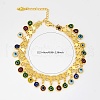 Fashionable Brass Colorful Evil Eye Tassel Anklets for Women NW2668-6