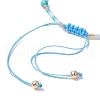 4mm Faceted Round Dyed Natural Howlite Beads & Handmade Seed Beads Braided Bracelet Making AJEW-MZ00003-03-3