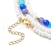 Glass Seed & Cat Eye Waist Beads NJEW-C00030-01-5