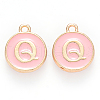 Golden Plated Alloy Enamel Charms ENAM-S118-07Q-1