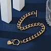 Ion Plating(IP) 304 Stainless Steel Curb Chain Bracelets BJEW-P237-04G-4