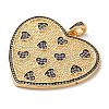 Brass Micro Pave Clear Cubic Zirconia Pendants KK-U076-20G-2