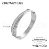 304 Stainless Steel Hinged Bangles for Women FS-WG30B71-06-1