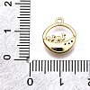 Brass Micro Pave Clear Cubic Zirconia Pendants KK-G530-01B-G-3