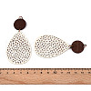 Teardrop Leather Pendants FIND-N007-02B-01-3