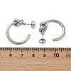 304 Stainless Steel knot Stud Earrings EJEW-S272-04P-5