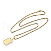 304 Stainless Steel Micro Pave Clear Cubic Zirconia Virgin Mary Pendant Box Chain Necklaces for Men NJEW-S387-01G-4