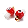 Handmade Lampwork Pendants LAMP-S069-06G-06-2