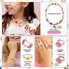 Flower & Shell & Watermelon & Rabbit Plastic Cuff & Adjustable Ring & Pendant Necklace & Stretch Bracelets SJEW-TA0001-02-10