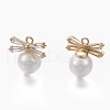 Brass Micro Pave Cubic Zirconia Charms KK-R132-030-NF-2