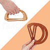 Wooden D Shape Purse Handle AJEW-PH0001-25-3