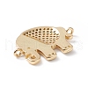 Brass Micro Pave Colorful Cubic Zirconia Connector Charms KK-B059-05G-02-3