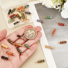 30Pcs 15 Styles Natural Mixed Stone Pendants PALLOY-PH01686-3