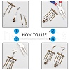 Brass Slide On End Clasp Tubes KK-Q747-11G-AB-2