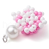 3Pcs 3 Colors Seed Beads Beaded Charms PALLOY-MZ00346-5