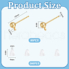 Unicraftale 80Pcs Brass Stud Earring Findings KK-UN0002-75A-3
