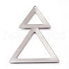 304 Stainless Steel Big Pendants STAS-Z014-01P-2