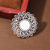 Vintage Flower Alloy Rhinestones Adjustable Rings DU6447-3