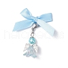 Angel Glass Pearl Beads & Acrylic Pendant Decorations HJEW-JM03184-02-4