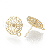 Brass Stud Earring Findings KK-S345-260G-2