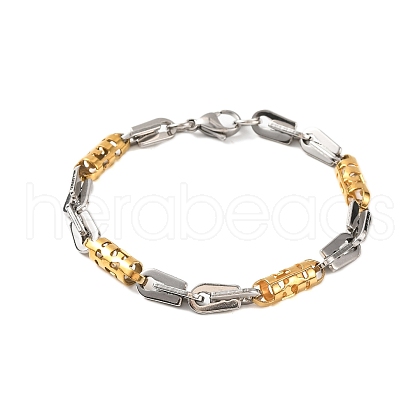 201 Stainless Steel Link Chain Bracelets BJEW-B078-112GP-1