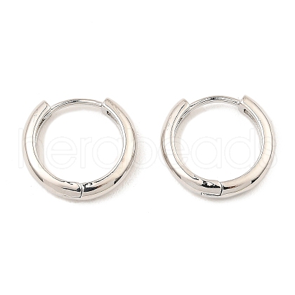 Brass Huggie Hoop Earrings EJEW-I289-14P-1