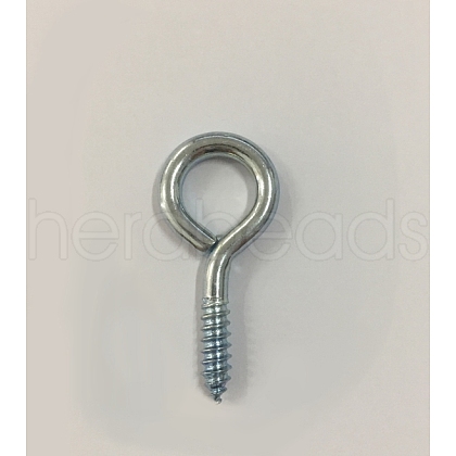 Iron Screw Eye Pin Peg Bails IFIN-WH0006-01P-40mm-1