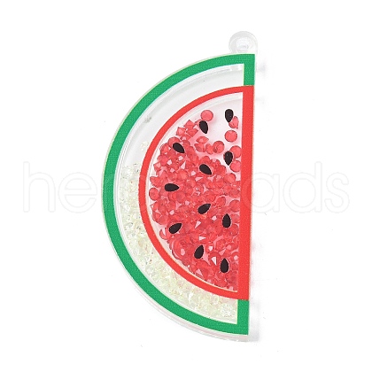 Transparent Printed Acrylic Pendants OACR-E042-03C-1