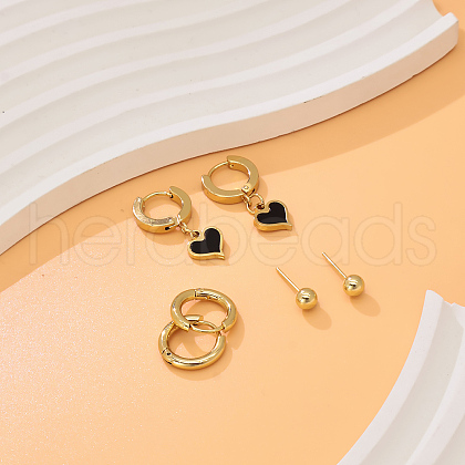 3 Pairs Elegant Stainless Steel Earring Sets OF1161-1-1