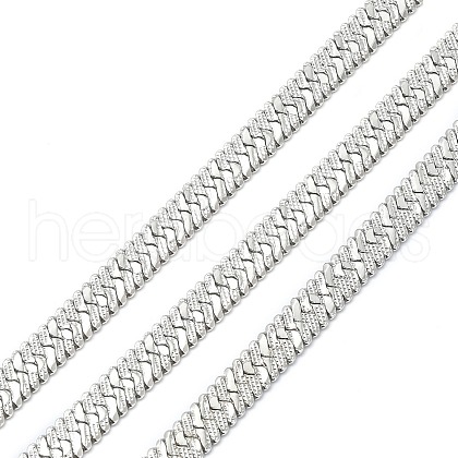 Tarnish Resistant 304 Stainless Steel Herringbone Chains CHS-E030-03P-1