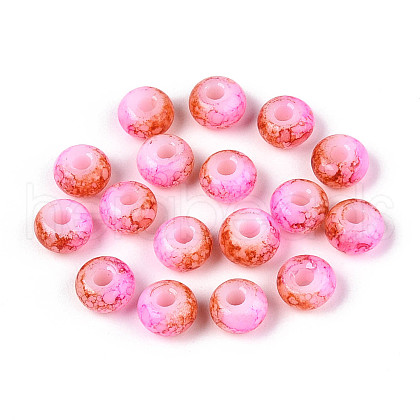 3/0 Baking Paint Glass Beads GLAA-G118-02B-1