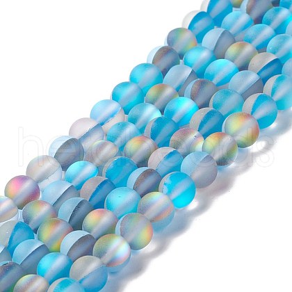 Synthetic Moonstone Beads Strands G-E573-01A-22-1