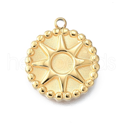 304 Stainless Steel Pendant Cabochon Settings STAS-H233-22G-1