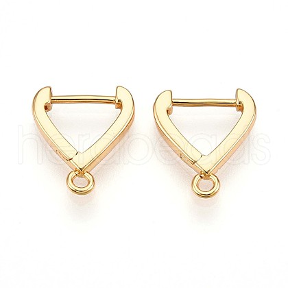 Brass Hoop Earring Finding KK-N261-56G-1