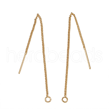 Brass Stud Earring Findings KK-TA0007-12G-1