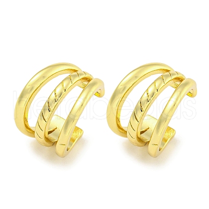 Brass Cuff Earrings EJEW-C104-027G-1