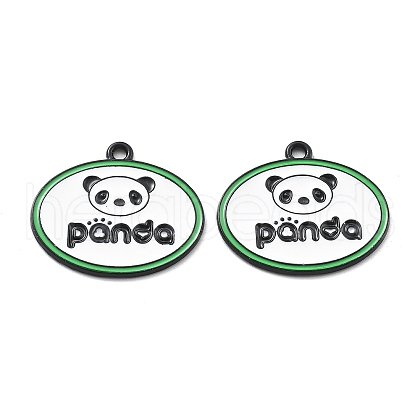 Panda Theme Alloy Enamel Pendants ENAM-F150-06-1