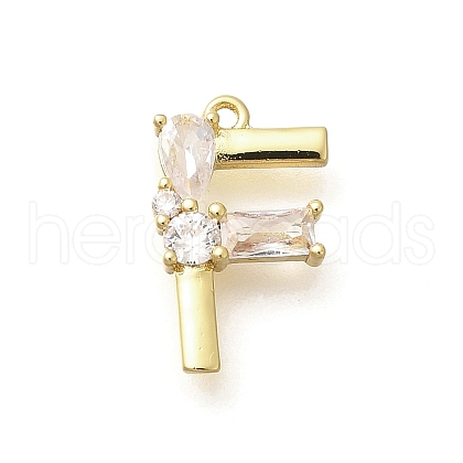 Brass Micro Pave Cubic Zirconia Pendants KK-M310-01G-06-1