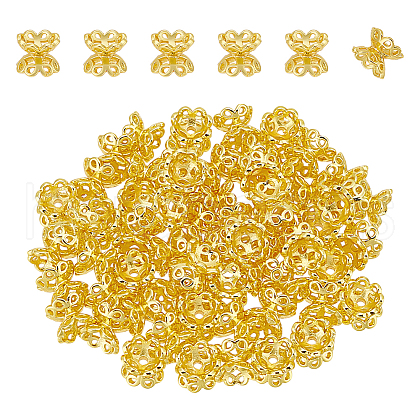 Unicraftale 60Pcs Rack Plating Flower Brass Beads FIND-UN0016-26-1