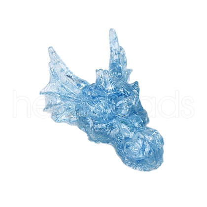 Dragon Resin with Natural Aquamarine Chips Inside Display Decorations PW-WG37610-09-1