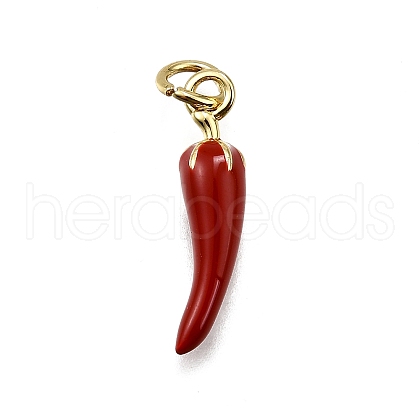 Brass Enamel Pendants KK-Z100-10G-01-1