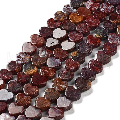 Natural Red Ocean Agate Beads Strands G-G084-B11-02-1