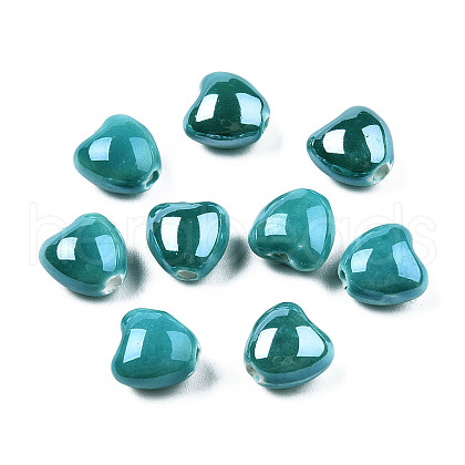 Pearlized Handmade Porcelain Beads PORC-T007-21-03-1