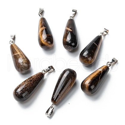Natural Tiger Eye Pendants G-F707-07-1