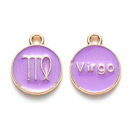 Alloy Enamel Pendants X-ENAM-S124-01B-01B-1