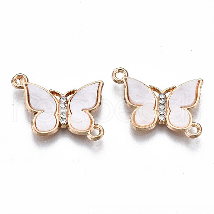 Eco-Friendly Alloy Micro Pave Clear Cubic Zirconia Links Connectors X-ENAM-Q437-058E-NR-1